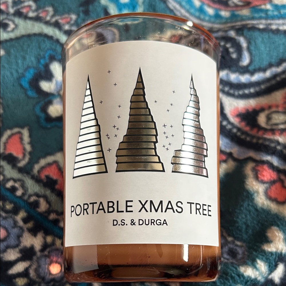D.S. & Durga Portable Xmas Tree Candle with Gold and Silver Accents